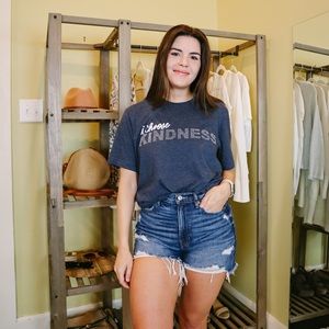 Navy Graphic Bella Canvas T-Shirt Size Large